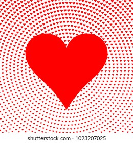 heart on a background of hearts