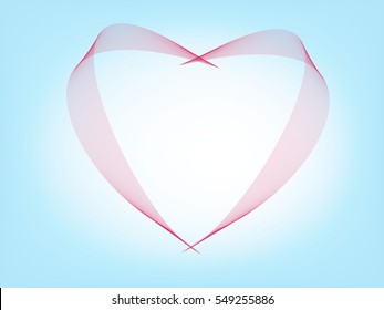 Heart on background for valentine day.vector curving are lines
