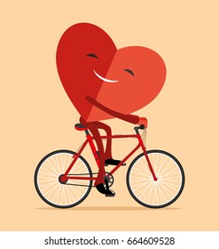 Heart on a bicycle.
