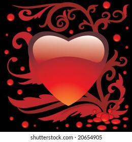 heart on black