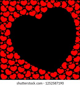 heart on black background