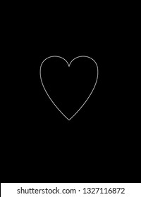 heart on black background.