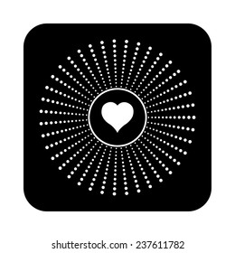 heart on a black background, vector