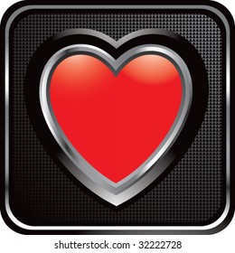 heart on black web button