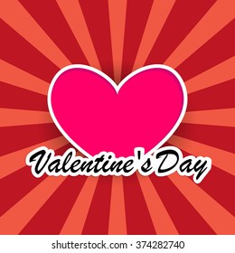 Heart on a bright background