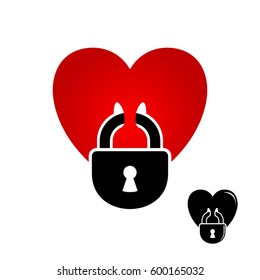 Heart on the castle. Symbol of love. Valentine's day sign, emblem, isolated on white background with shadow, Flat style for graphics and web design, logo. Vector illustration. Pictogram