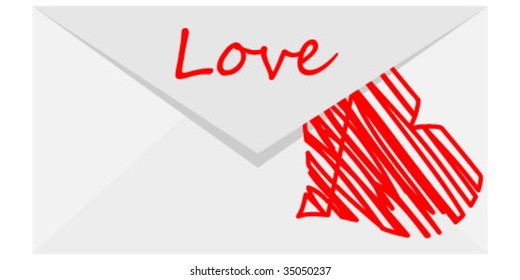 heart on envelope