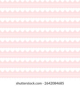 Heart on Fabric pattern, hearts lines pattern, gift wrapping paper , seamless pattern 