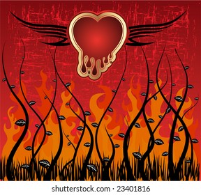 Heart on fire