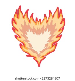 Heart on flames,suitable to make your graphic design more lovely, best resource for your design.