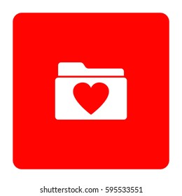 Heart on folder.