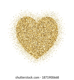 Abstract Gold Glitter Heart Shape Background Stock Vector (Royalty Free ...