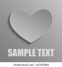 Heart on a gray background