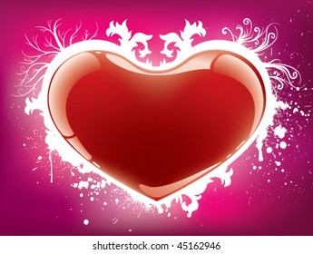 heart on grunge background