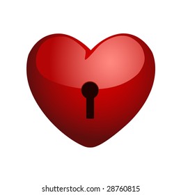 Heart on a lock.