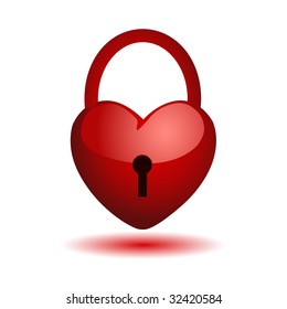 corazón en la cerradura