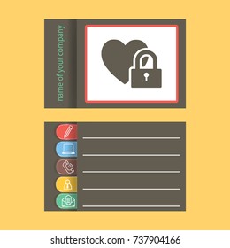 Corazón en la cerradura. icono