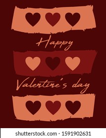 heart on the maroon background