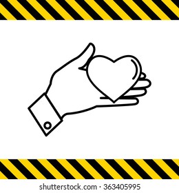 Heart on palm 