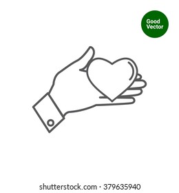 Heart on palm 