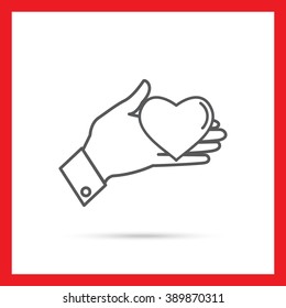 Heart on palm 