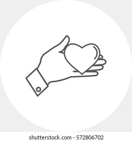 Heart on palm 