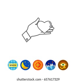 Heart on palm 