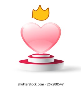 Heart on pedestal