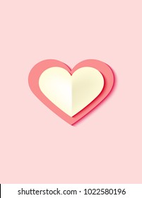 Heart on pink background