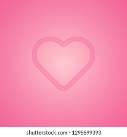 heart on pink background. polygon grid. frame.