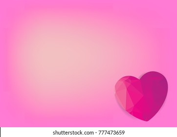 heart on pink background, vector eps 10.