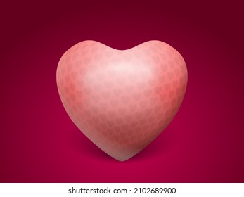 Heart on a purple background. Vector illustration.
