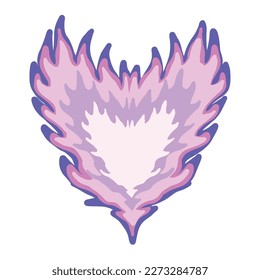 Heart on purple flames,suitable to make your graphic design more lovely, best resource for your design.