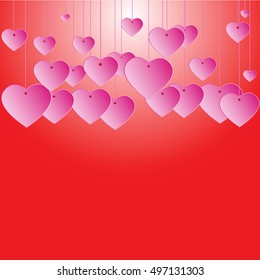 heart on red background