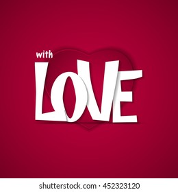 Heart on Red Background Vector Illustration EPS10