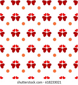 Heart on square seamless pattern. Fashion graphic background design. Modern stylish abstract texture. Colorful template for prints, textiles, wrapping, wallpaper, website etc. Vector illustration