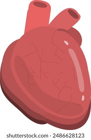 Corazón sobre un fondo transparente