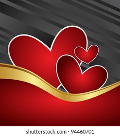 Heart on Valentines Day Card