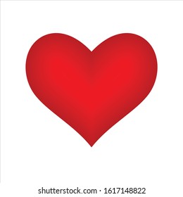 Heart on valentines day in love vector lovely red sign 