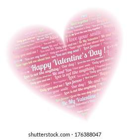 Heart on valentine's day. Vector illustration.