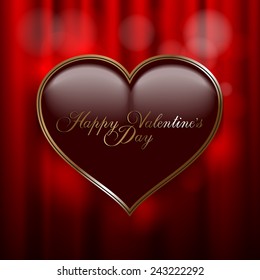 Heart on wavy background