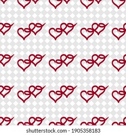 Corazón en patrón de línea ondulada en cuadrado gris. Diseño gráfico de moda. Textura moderna y elegante. Plantilla colorida para impresiones, textiles, envoltura, papel pintado, banner, empresa, etc.