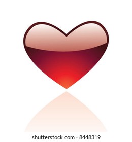 Heart on white