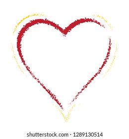 
Heart on white background