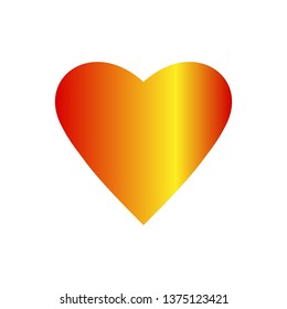 Heart on white background