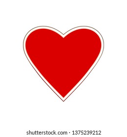 Heart on white background
