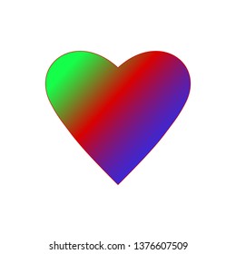 Heart on white background