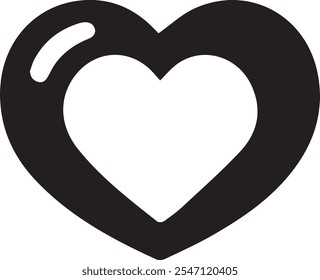 Heart on white background illustration