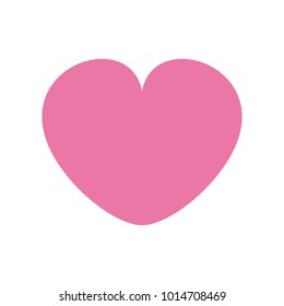 heart on a white background. pink flat icon. vector.