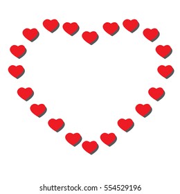 heart on white background. heart sign. Valentine heart simbol.